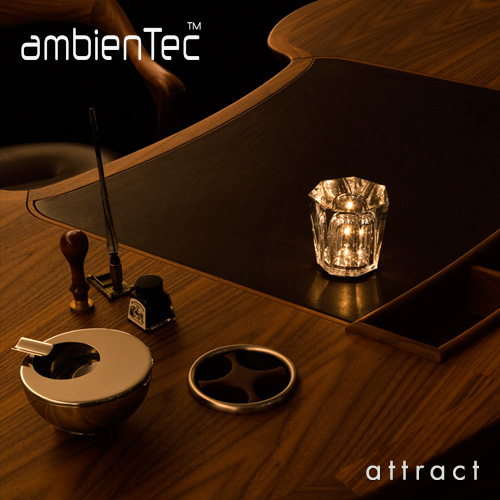 ambienTec アンビエンテック Xtal クリスタル コードレス LED ランプ 充電式 デザイン：小関 隆一 XTL-01SLV