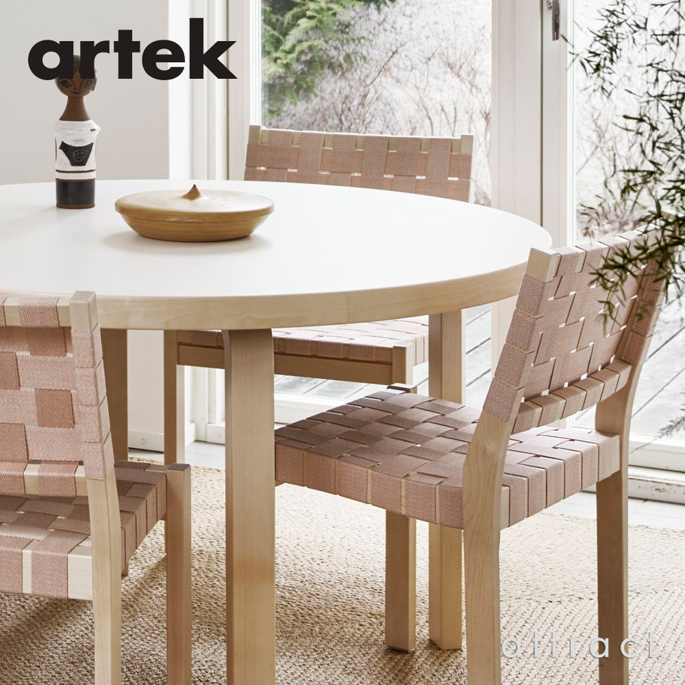 Artek アルテック TABLE 91 テーブル 91 サイズ：Φ125cm 厚み 5cm デザイン：アルヴァ・アアルト