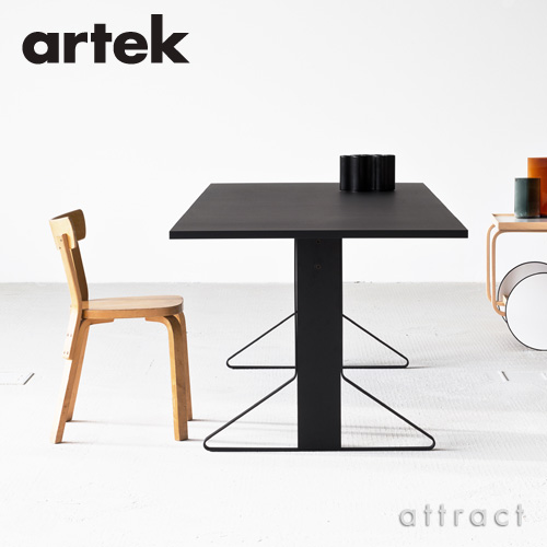 Artek アルテック KAARI TABLE カアリテーブル REB001 サイズ：200×85cm 厚み2.4cm 天板（ホワイトグロッシーHPL・ブラックグロッシーHPL） 脚部（ブラックステインオーク） デザイン：ロナン＆エルワン・ブルレック