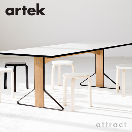 Artek アルテック KAARI TABLE カアリテーブル REB001 サイズ：200×85cm 厚み2.4cm 天板（ホワイトグロッシーHPL・ブラックグロッシーHPL） 脚部（ブラックステインオーク） デザイン：ロナン＆エルワン・ブルレック