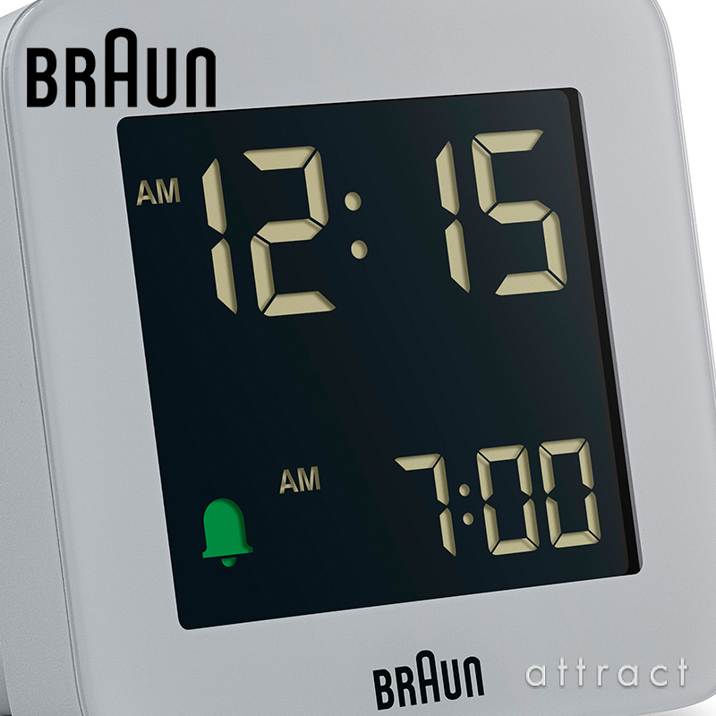 【数量限定グレーカラー】BRAUN ブラウン 100周年記念 アラームクロック デジタル時計（BC09G） アナログ時計（BC12G） 置時計 目覚まし時計