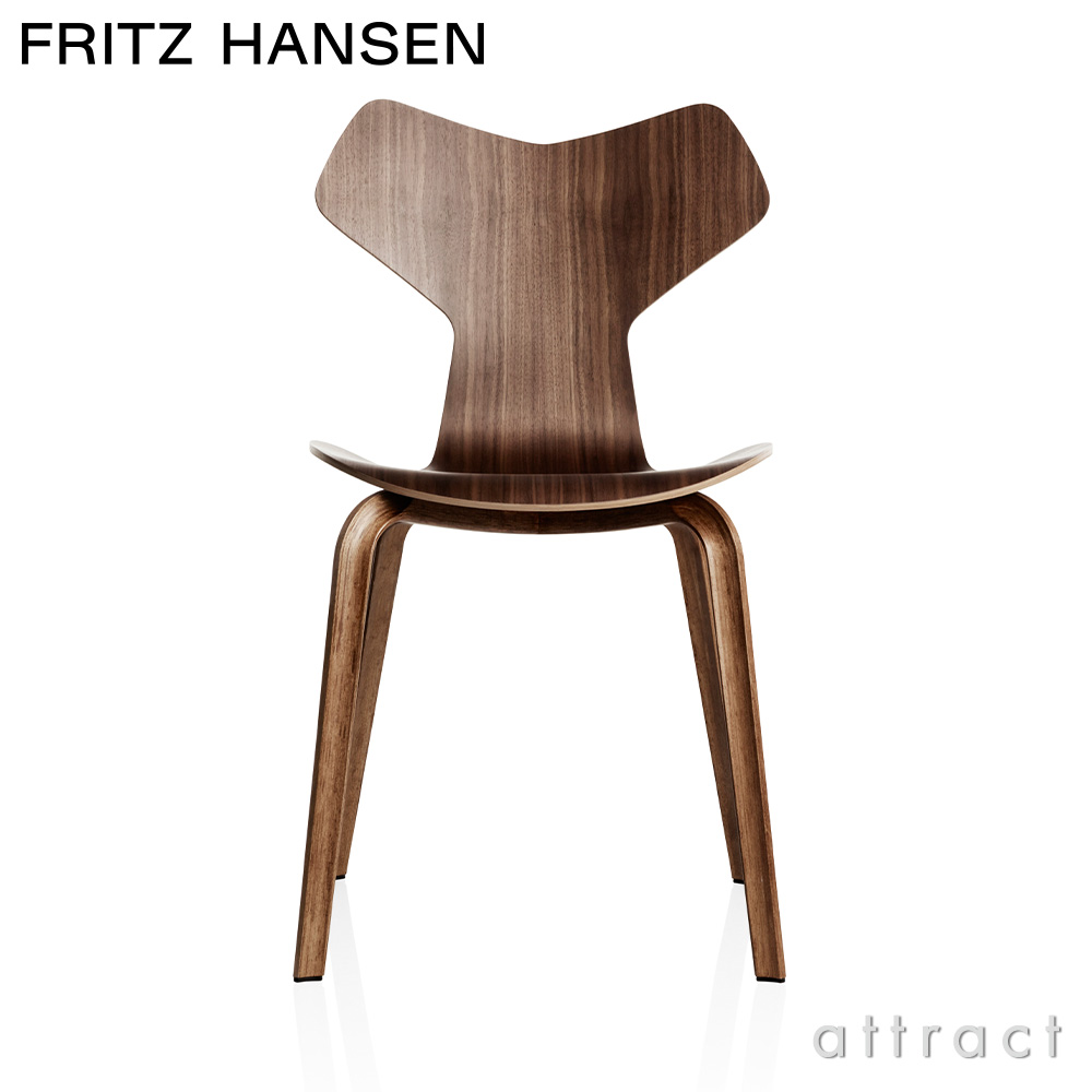 Fritz Hansen フリッツハンセン GRAND PRIX グランプリチェア 4130 クリアラッカー ナチュラルウッド （ウォルナット） ウッドレッグ デザイン：アルネ・ヤコブセン