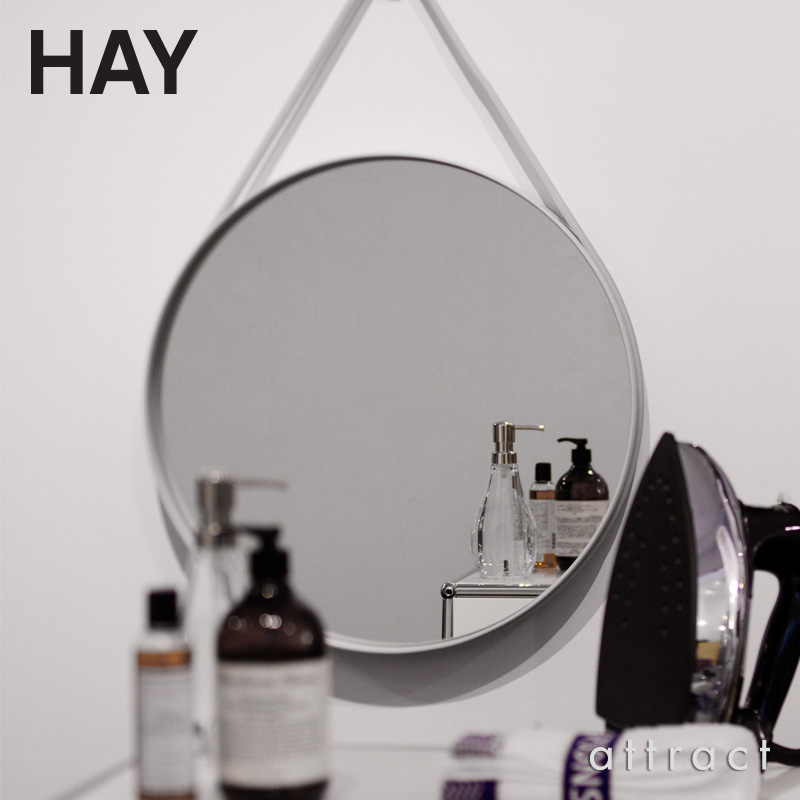 HAY ヘイ Strap Mirror No.2 ストラップミラー 50cm ウォールミラー 鏡 壁掛け鏡 丸型 ラウンドミラー カラー：4色 デザイン：HAY