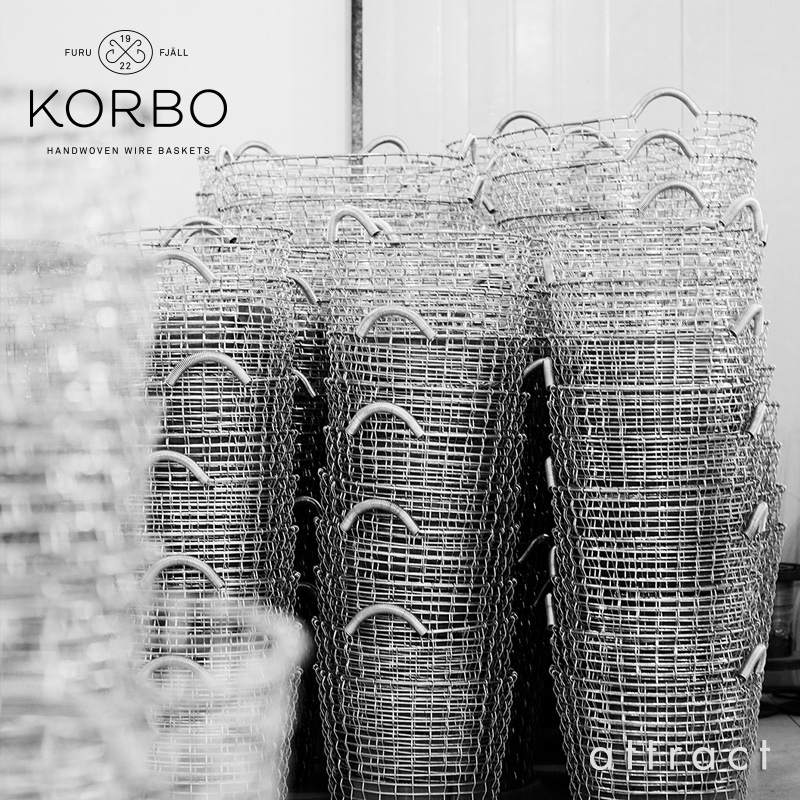 KORBO コルボ Classic クラシック ワイヤー バスケット ランドリーボックス カラー：ステンレス サイズ：Φ45cm 容量：35L