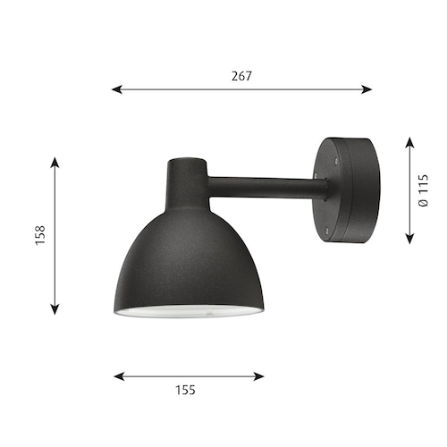 Louis Poulsen ルイスポールセン Toldbod 155 Wall トルボー ウォール ウォールランプ Φ155mm カラー：2色 デザイン：Louis Poulsen Lighting A/S - attract site