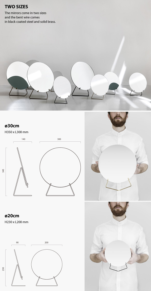 MOEBE ムーベ MIRROR ミラー 卓上鏡 Φ30cm カラー:2色 MOEBE ムーベ MIRROR ミラー 卓上鏡 Φ30cm カラー:2色