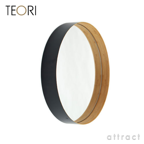 TEORI テオリ ZERO ゼロ ミラー 鏡 Mサイズ Φ40cm 丸形ミラー 丸型ミラー 壁掛けミラー カラー：2色 デザイン：加藤 弘之