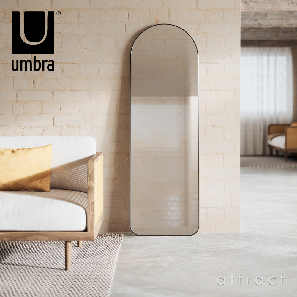 umbra アンブラ HUBBA ARCHED LEANING MIRROR フーバ アーチド リーニング ミラー 全身鏡 鏡 サイズ：51x157cm カラー：2色 デザイン：ポール・ロー