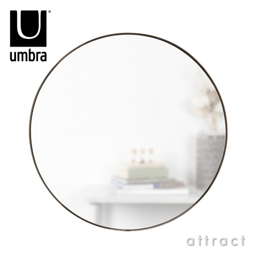 umbra アンブラ HUBBA MIRROR フーバ ミラー サイズ：Φ86cm ウォールミラー 壁掛け 鏡 カラー：ブラス、チタニウム デザイン：ポール・ローワン