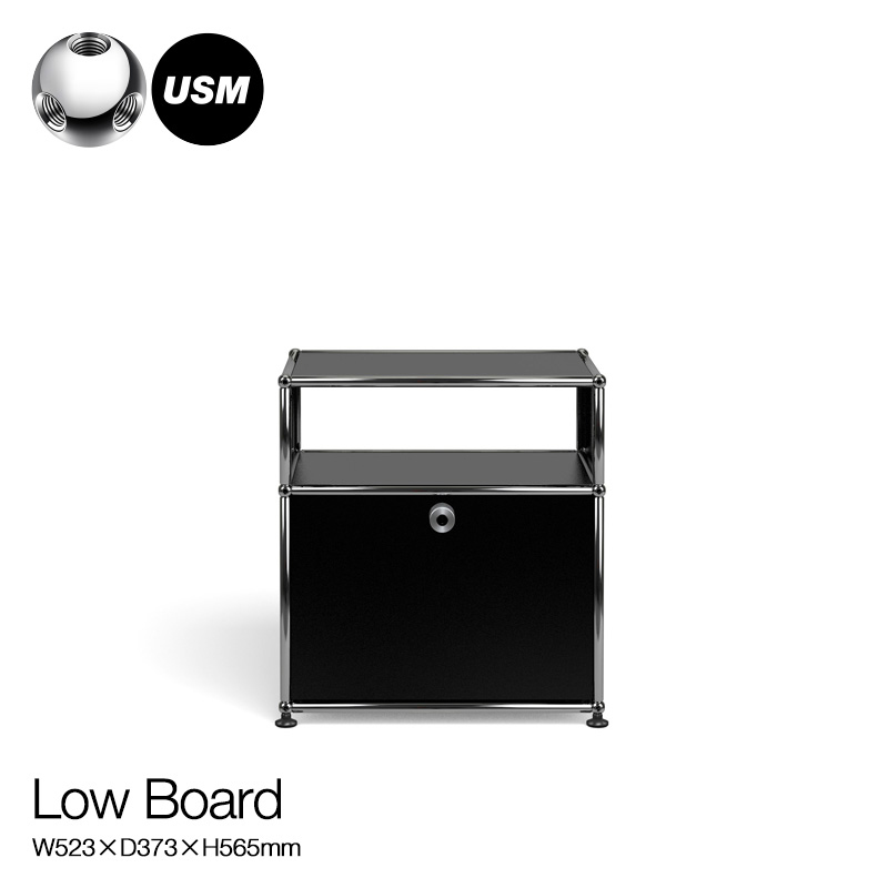 USM Modular Furniture USMモジュラーファニチャー USMハラー キャビネット （ドロップダウンドア×2・エクステンションドア×1）  サイズ：W773×D373×H1090mm - attract official site