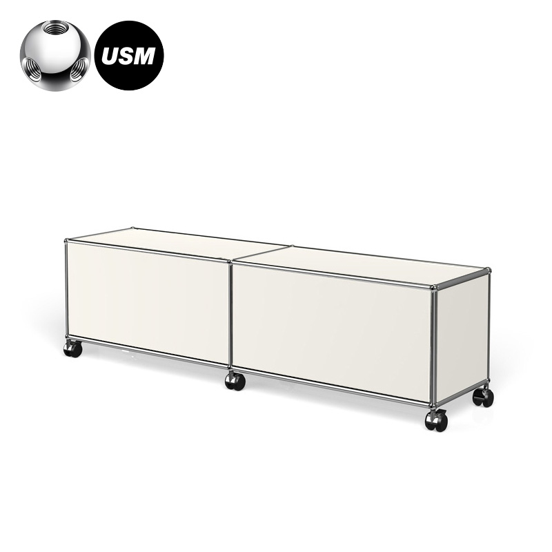 USM Modular Furniture USMモジュラーファニチャー USMハラー テレビボード （キャスター付き） サイズ：W1523×D373×H430mm