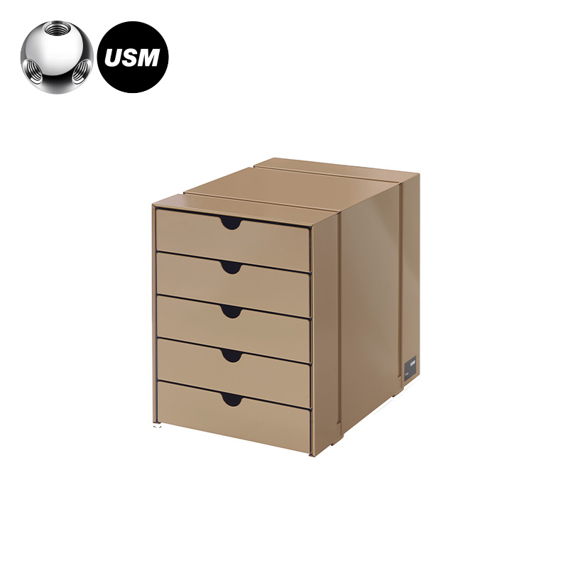 USM Modular Furniture USMモジュラーファニチャー USMイノス ドロワーセット 5段 サイズ：W241×D334×H316mm カラー：ピュアホワイト・ベージュ 