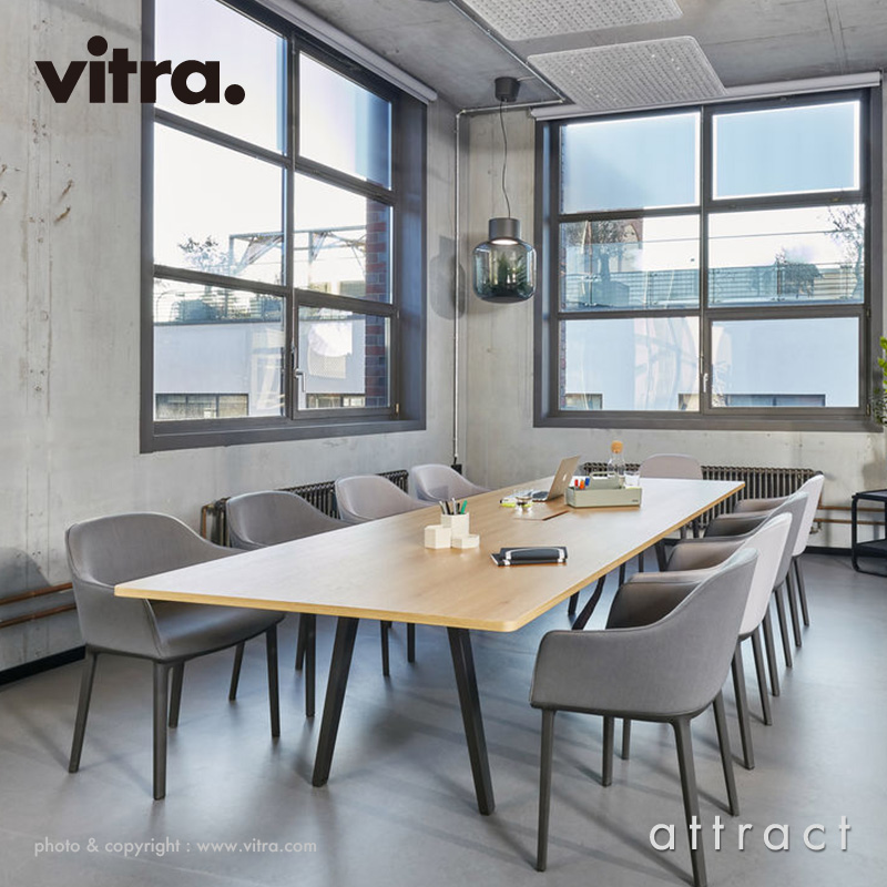 Vitra ヴィトラ Softshell Chair ソフトシェル チェア 4レッグ ベースカラー：ベーシックダーク ファブリック：F30（Plano） デザイン：ロナン & エルワン・ブルレック