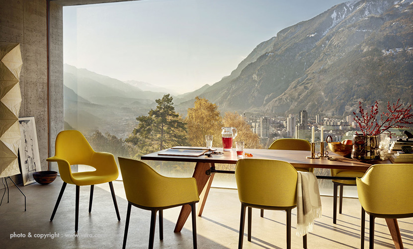 Vitra ヴィトラ Softshell Chair ソフトシェル チェア 4レッグ ベースカラー:ベーシックダーク ファブリック:F30(Plano) デザイン:ロナン & エルワン・ブルレック