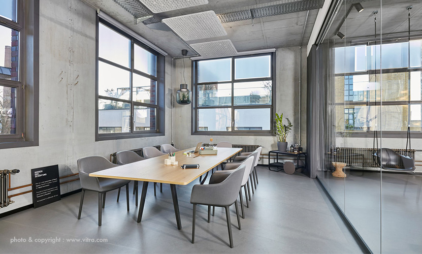 Vitra ヴィトラ Softshell Chair ソフトシェル チェア 4レッグ ベースカラー:ベーシックダーク ファブリック:F30(Plano) デザイン:ロナン & エルワン・ブルレック