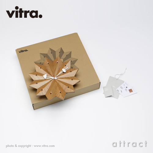 Vitra ヴィトラ Fan Clock ファン クロック Wall Clock ウォールクロック カラー：アメリカンチェリー デザイン：ジョージ・ネルソン