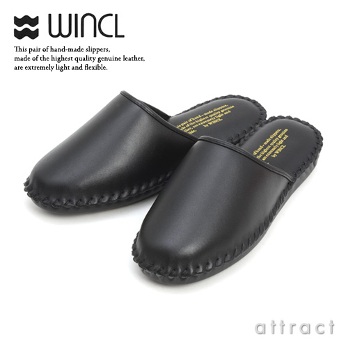 WINCL ウィンクル Leather Slippers レザースリッパ ステア革 本革スリッパ カラー：5色 （4サイズ） ルームシューズ