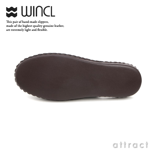 WINCL ウィンクル Leather Slippers レザースリッパ ステア革 本革スリッパ カラー：5色 （4サイズ） ルームシューズ