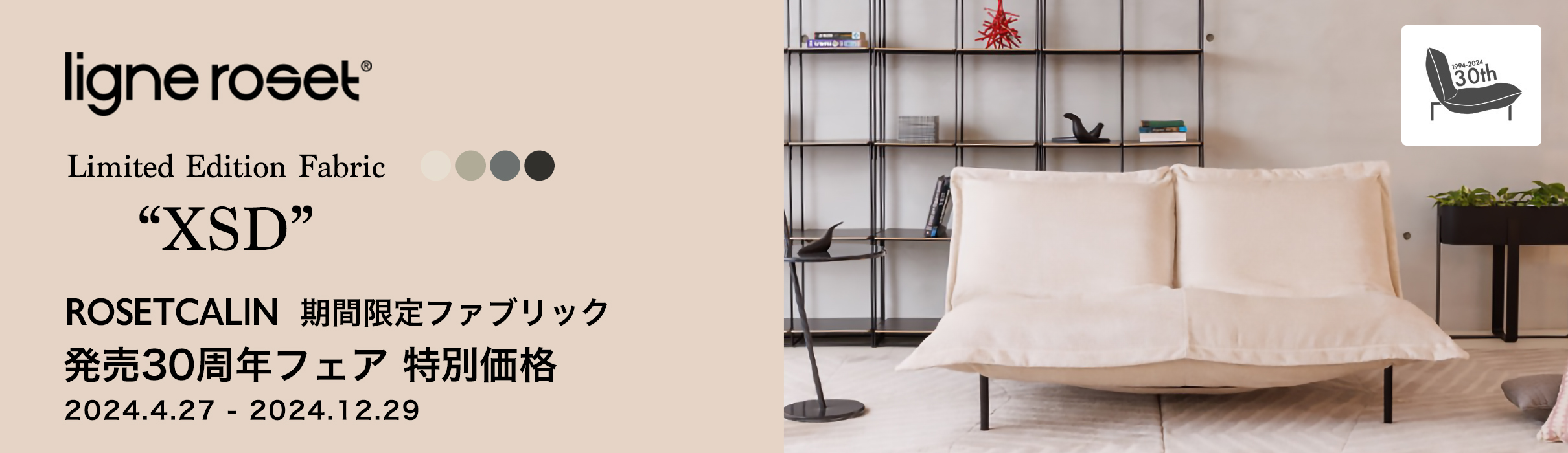 ligne roset リーン・ロゼ ROSETCalin ロゼカラン ソファ 限定ファブリック XSD