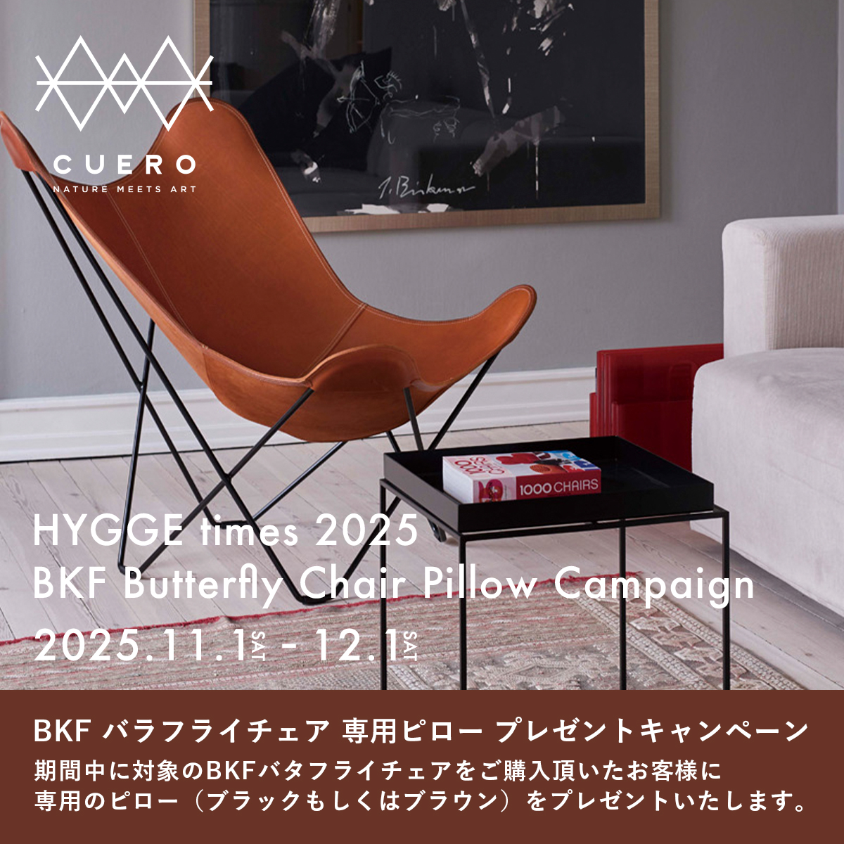HYGGE times 2025 BKF Butterfly Chair 「ピロープレゼントキャンペーン」のご案内 HYGGE times 2025 BKF Butterfly Chair 「ピロープレゼントキャンペーン」のご案内