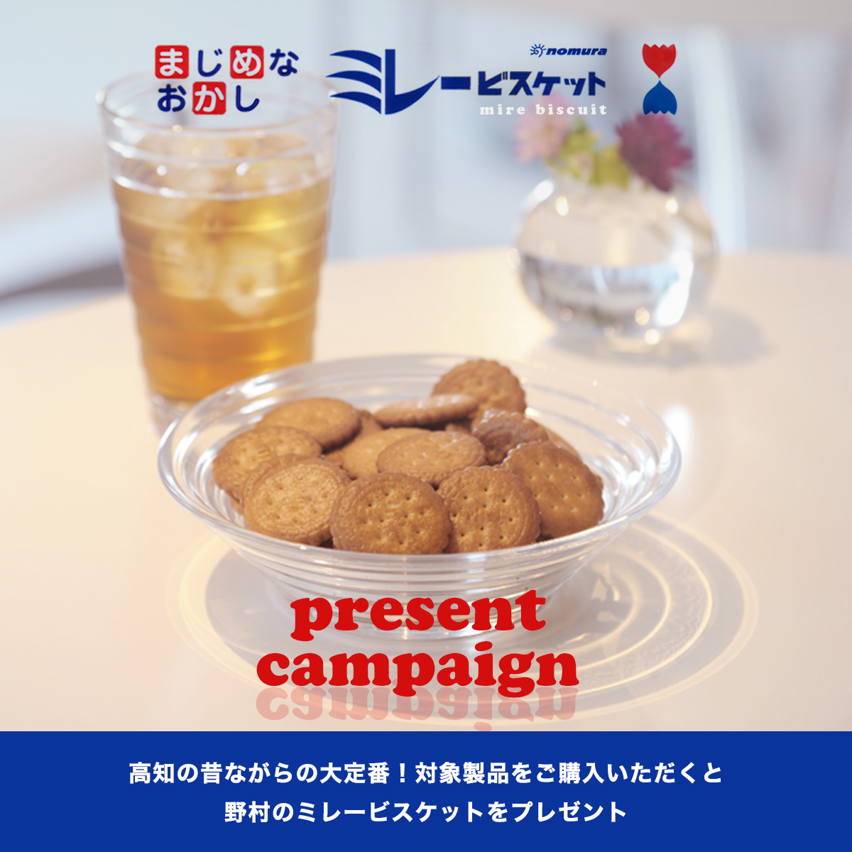 野村のミレービスケット プレゼントキャンペーン 野村のミレービスケット プレゼントキャンペーン