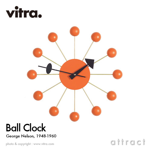 Vitra ヴィトラ Ball Clock ボールクロック Wall Clock ウォールクロック カラー：6色 デザイン：ジョージ・ネルソン