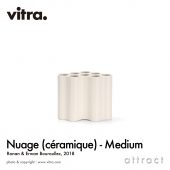 Vitra ヴィトラ Nuage Ceramic ヌアージュ セラミック ミディアムサイズ フラワーベース カラー：ホワイト デザイン：ロナン＆エルワン・ブルレック