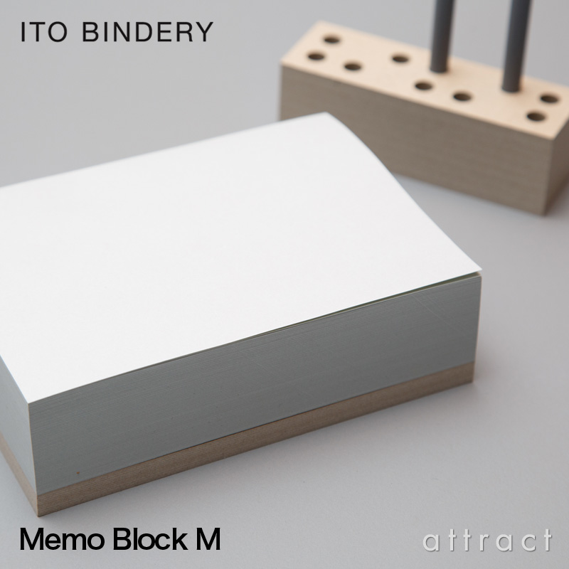 ITO BINDERY 伊藤バインダリー Memo Block 上質メモブロック Mサイズ 150x107mm 350枚 カラー：3色 M-150