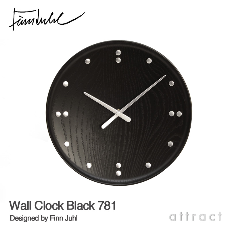 ARCHITECTMADE アーキテクトメイド Finn Juhl フィンユール FJ Clock Wall Clock ウォールクロック 掛時計 781 サイズ：Φ250mm カラー：ブラック デザイン：フィン・ユール