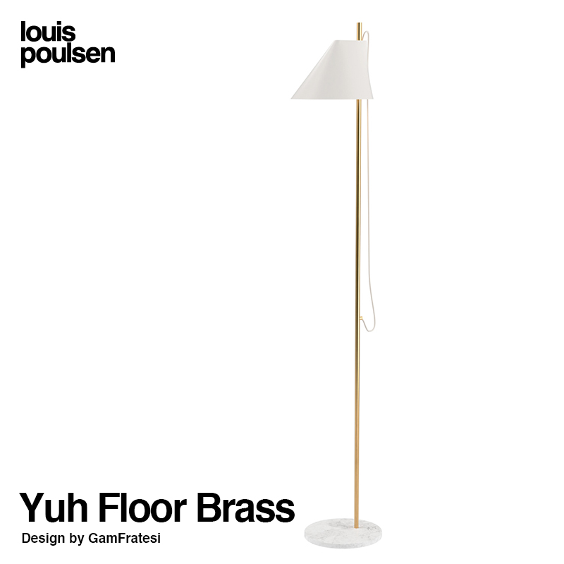 Louis Poulsen ルイスポールセン Yuh Floor Brass ユー フロアランプ ブラス 可動式シェード スタンドライト デザイナーズ照明・間接照明 組込LED電球  真鍮 カラー：全2色 大理石 デザイン：GamFratesi ガムフラテーシ