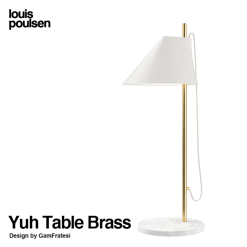 Louis Poulsen ルイスポールセン Yuh Table Brass ユー テーブルランプ ブラス 可動式シェード スタンドライト デザイナーズ照明・間接照明 組込LED電球  真鍮 カラー：全2色 大理石 デザイン：GamFratesi ガムフラテーシ