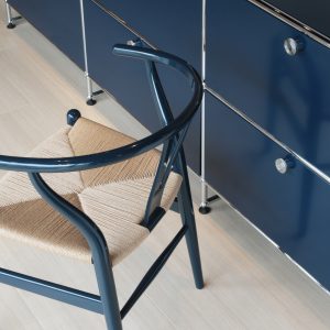 Carl Hansen & Son カールハンセン＆サン CH24 Yチェア ビーチ（グロッシーネイビーブルー塗装）