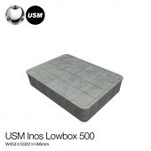 USM Modular Furniture USMモジュラーファニチャー USMイノス ボックス ローボックス500 （トレイ付き） サイズ：W453×D322×H95mm