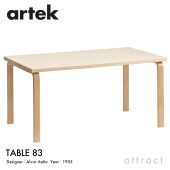 Artek アルテック TABLE 83 テーブル 83 サイズ：182×91cm 厚み 5cm デザイン：アルヴァ・アアルト