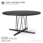 Carl Hansen & Son カールハンセン＆サン E020 Embrace Table エンブレイス テーブル ダイニングテーブル サイズ：Φ139.5×H74cm オーク ブラック塗装 支柱：ブラック デザイン：Eoos イーオス