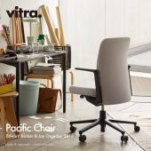 Vitra ヴィトラ Pacific Chair パシフィックチェア ミディアムバック 固定式アルミアームレスト 5スターベース ブラック塗装 デザイン：バーバー・オズガビー