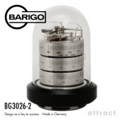 BARIGO バリゴ 温湿気圧計 BG3026-2 Φ120mm カラー：シルバー （ドーム型気象計・木製ベース）