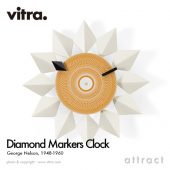 Vitra ヴィトラ Diamond Markers Clock ダイヤモンド マーカー クロック Wall Clock ウォールクロック 掛け時計 Φ335mm カラー：ホワイト デザイン：ジョージ・ネルソン