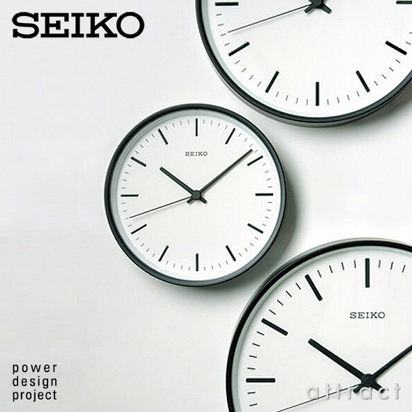 SEIKO セイコー STANDARD スタンダード パワーデザインプロジェクト アナログクロック 電波時計 サイズ：L・M カラー：ブラック・ホワイト デザイン：深澤 直人