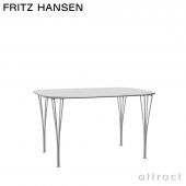 FRITZ HANSEN フリッツ・ハンセン FH125 ダイニングテーブル 125×90cm スパンレッグ 天板：ホワイトラミネート 脚：クローム仕上げ デザイン：ピート・ハイン、ブルーノ・マテソン