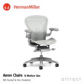 Herman Miller ハーマンミラー Aeron Chair アーロンチェア リマスタード Bサイズ ミディアム ミネラル ポスチャーフィット フル装備 （カーペット用キャスター） デザイン：ビル・スタンフ ＆ ドン・チャドウィック