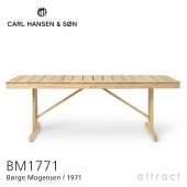 カール・ハンセン＆サン Deck Chair Series デッキチェアシリーズ BM1771 折りたたみ式 ダイニングテーブル W194cm チーク 無塗装仕上げ デザイン：ボーエ・モーエンセン