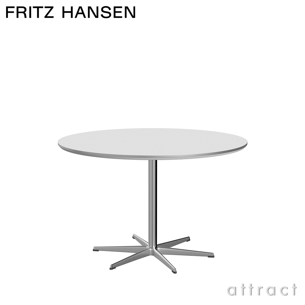 FRITZ HANSEN フリッツ・ハンセン CIRCULAR 円テーブル A825 ダイニングテーブル 120cm ラミネート天板 カラー：6色 6スターベースカラー：5色 デザイン：アルネ・ヤコブセン