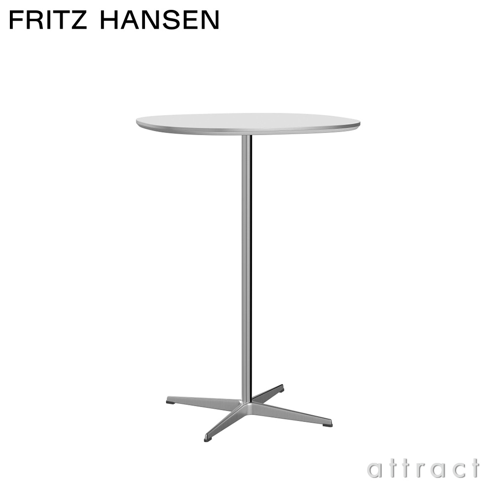 FRITZ HANSEN フリッツ・ハンセン SUPERCIRCULAR スーパー円テーブル A902 ハイテーブル 75×75cm ラミネート天板 カラー：6色 4スターベースカラー：5色 デザイン：ピート・ハイン、ブルーノ・マットソン、アルネ・ヤコブセン