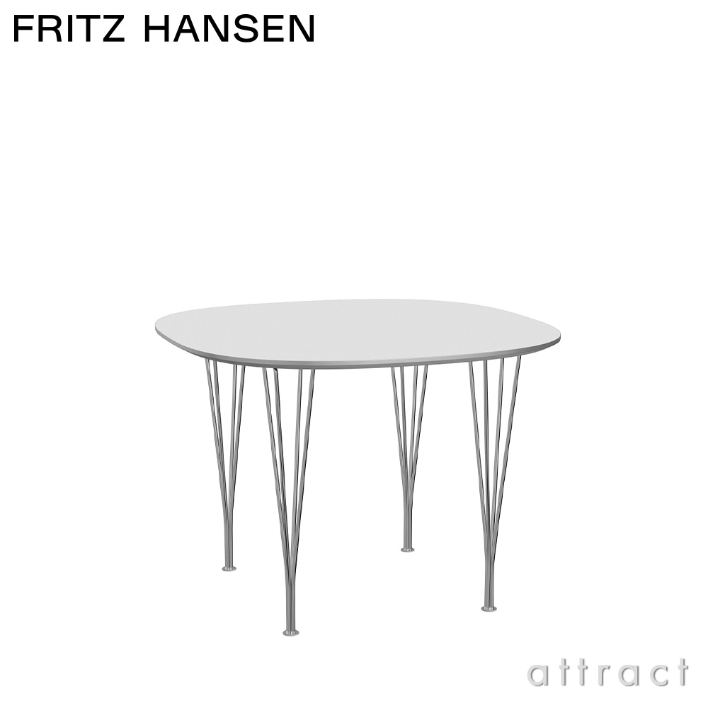 FRITZ HANSEN フリッツ・ハンセン SUPERCIRCULAR スーパー円テーブル B603 ダイニングテーブル 100×100cm ラミネート天板 カラー：6色 スパンレッグカラー：7色 デザイン：ピート・ハイン、ブルーノ・マットソン、アルネ・ヤコブセン