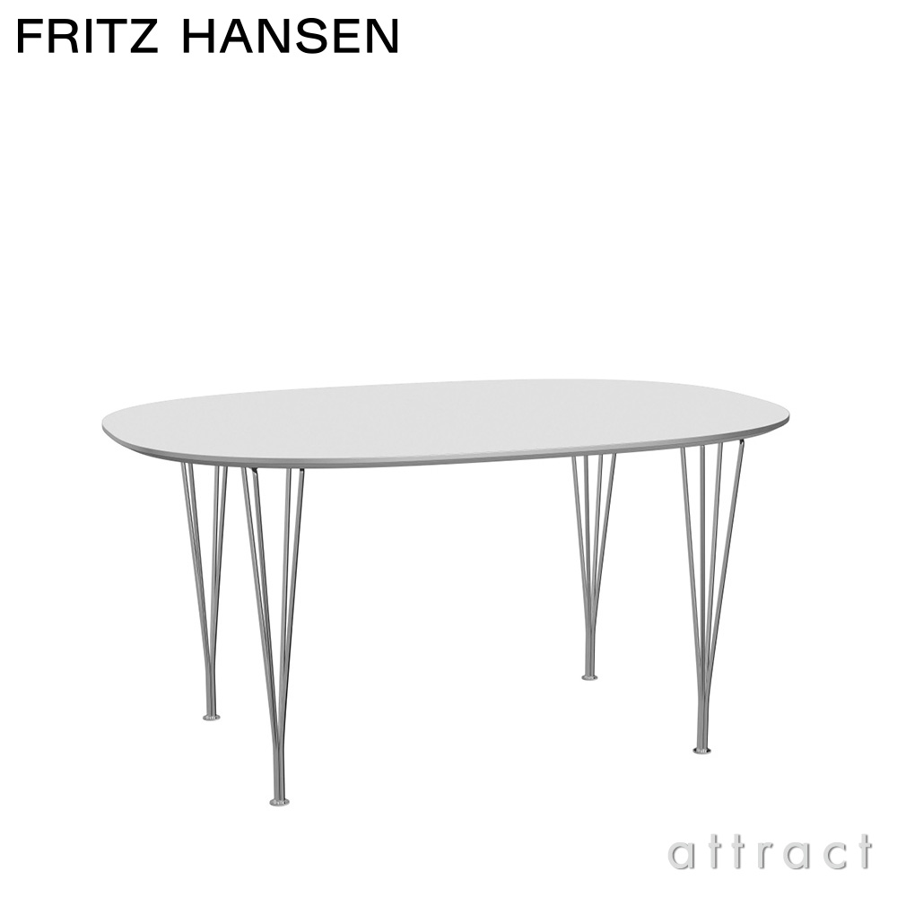 FRITZ HANSEN フリッツ・ハンセン SUPERELLIPSE スーパー楕円テーブル B612 ダイニングテーブル 100×150cm ラミネート天板 カラー：6色 スパンレッグカラー：7色 デザイン：ピート・ハイン、ブルーノ・マットソン