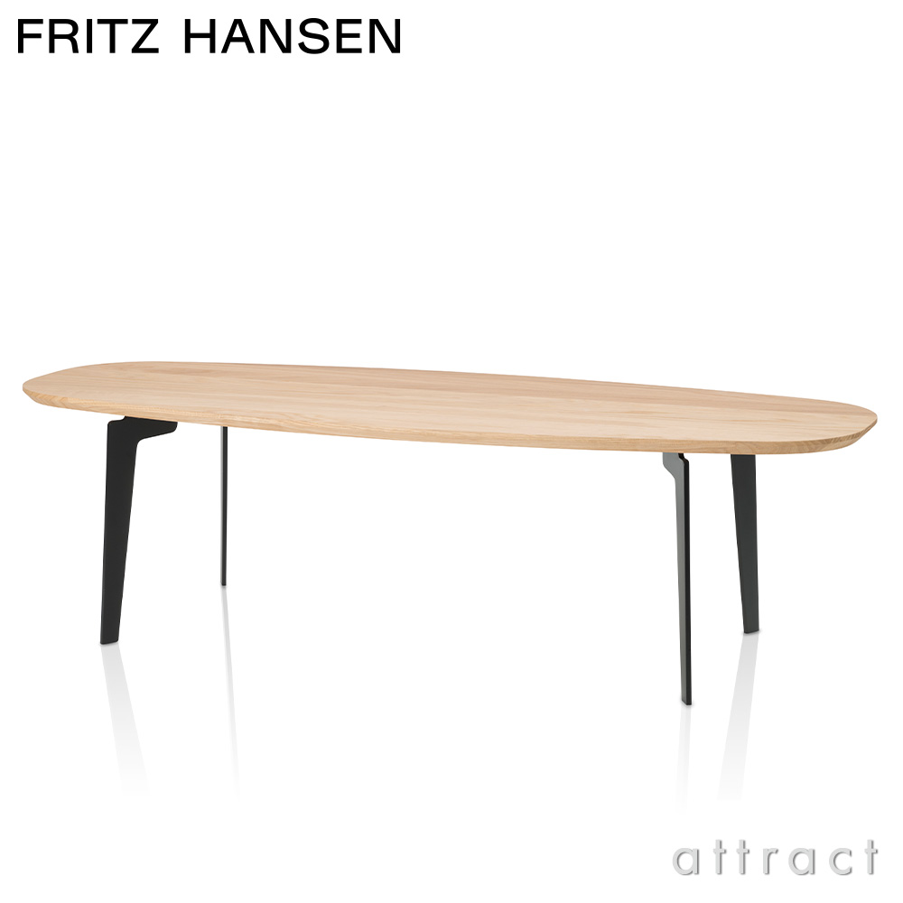 FRITZ HANSEN フリッツ・ハンセン JOIN ジョインテーブル FH61 コーヒーテーブル 楕円形 50×130cm 無垢材 カラー：2色