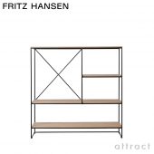 FRITZ HANSEN フリッツ・ハンセン PLANNER SHELVING プランナーシェルフ MC510 ミディアム 4段 ナチュラルウッド カラー：オーク デザイン：ポール・マッコブ