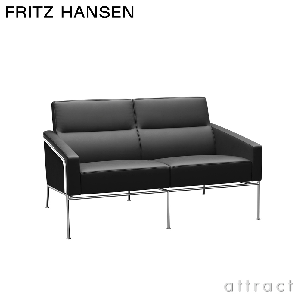 FRITZ HANSEN フリッツ・ハンセン SERIES 3300 3302 2人掛けソファ W126cm エッセンシャルレザー カラー：5色 クローム仕上げスチールベース デザイン：アルネ・ヤコブセン