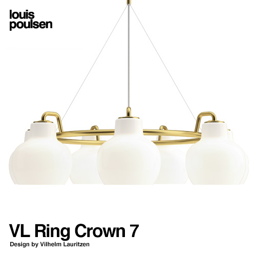 Louis Poulsen ルイスポールセン VL Ring Crown 7 リングクラウン ペンダント 7灯 ペンダントライト Φ190 LED ×7 乳白ガラス デザイン：ヴィルヘルム・ラウリッツェン